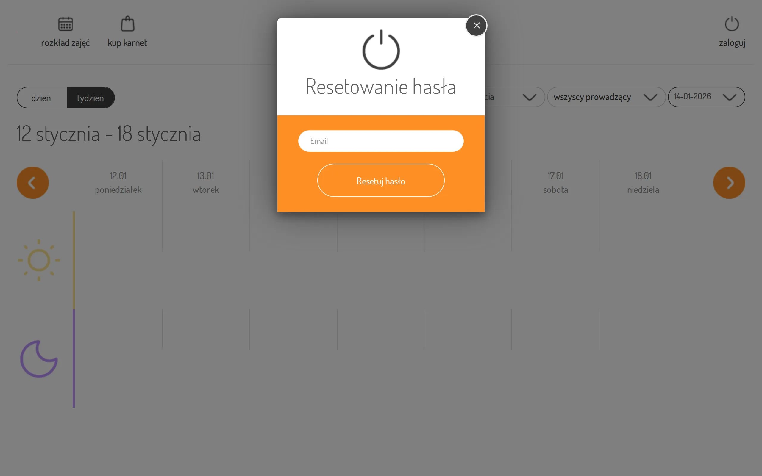 Password reset request form