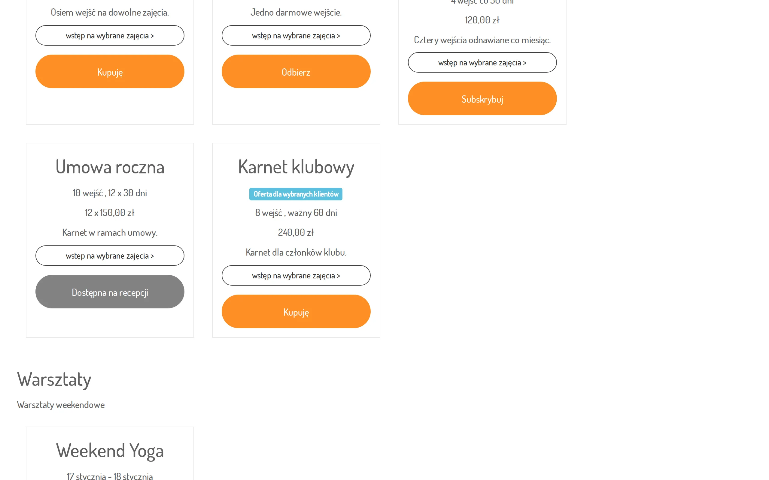 Karnet z oznaczeniem Oferta dla wybranych klientów